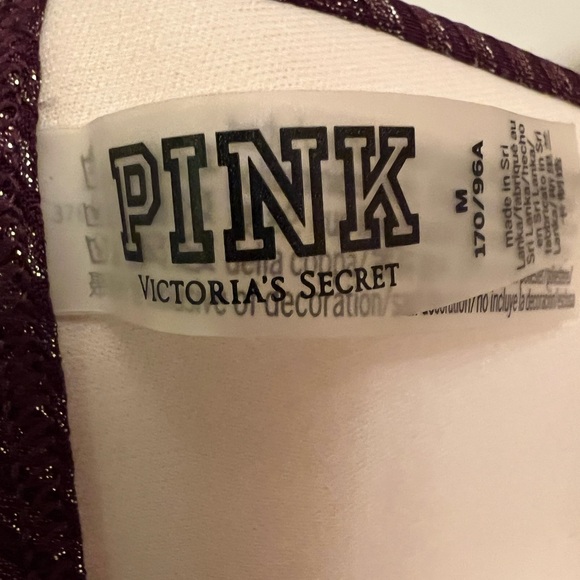 Victoria’s Secret PINK Padded Plum Bikini Top Size Medium - Picture 4 of 5